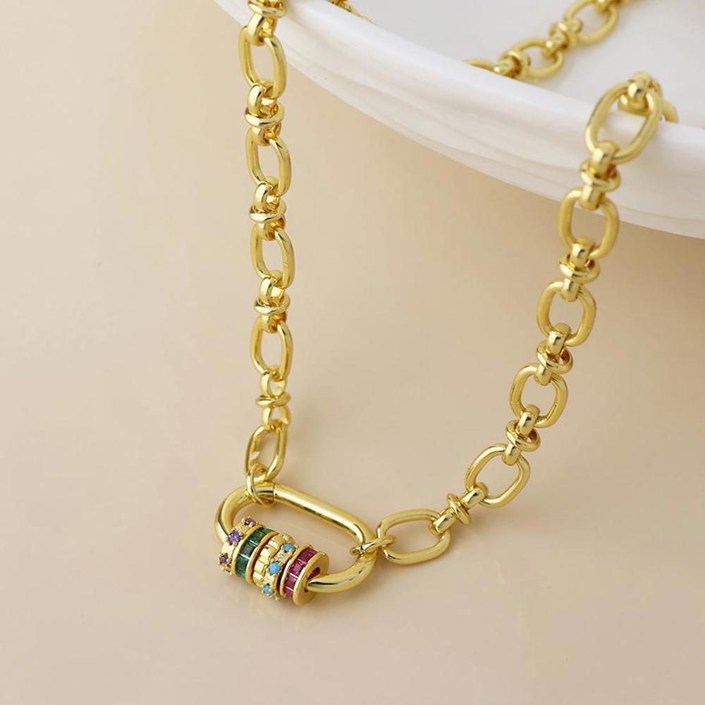 Peace of Mind Necklace Chroma Link Faux Gold Plated